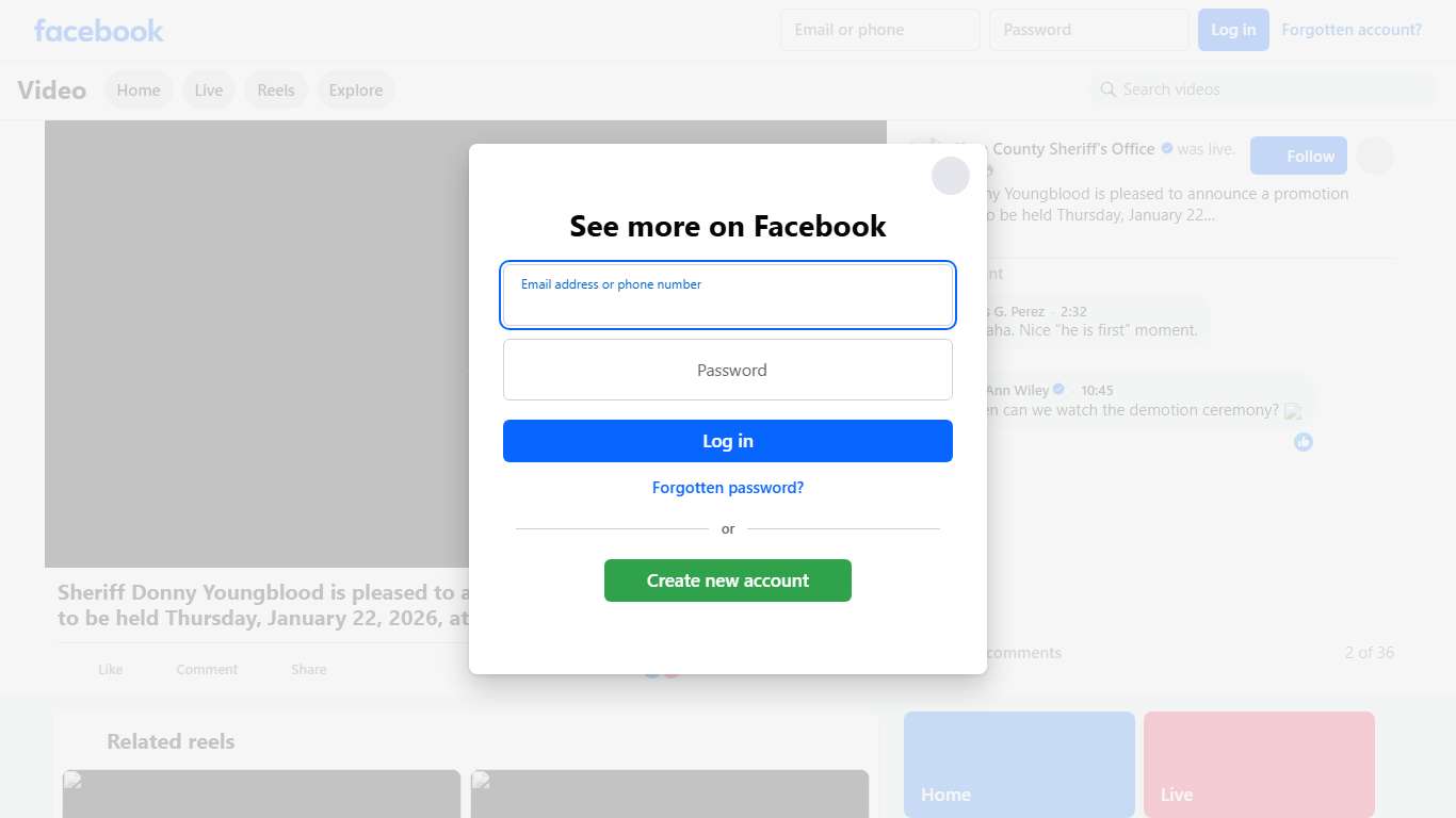 Sheriff Donny Youngblood is pleased to announce a promotion Ceremony to be held Thursday, January 22, 2026, at 9 A.M. in the Auditorium at Norris Road Headquarters. Kern County Sheriff's Office Facebook